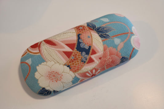 Boîte à Lunettes Rigide - Tissu Japonais Floral