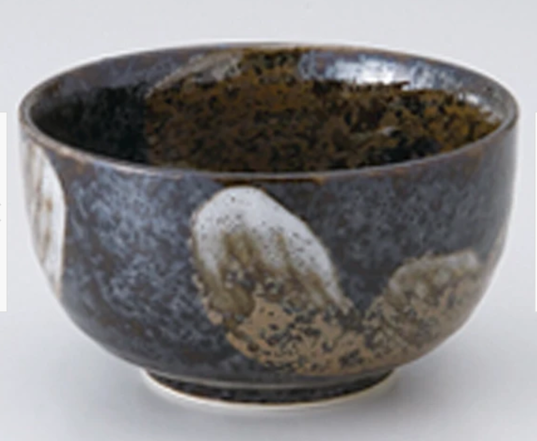 Bol Arabesque Noir – Touches Hakeme – Minoyaki Japon