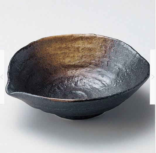 Bol Bizen Kataguchi Noir – Céramique Minoyaki