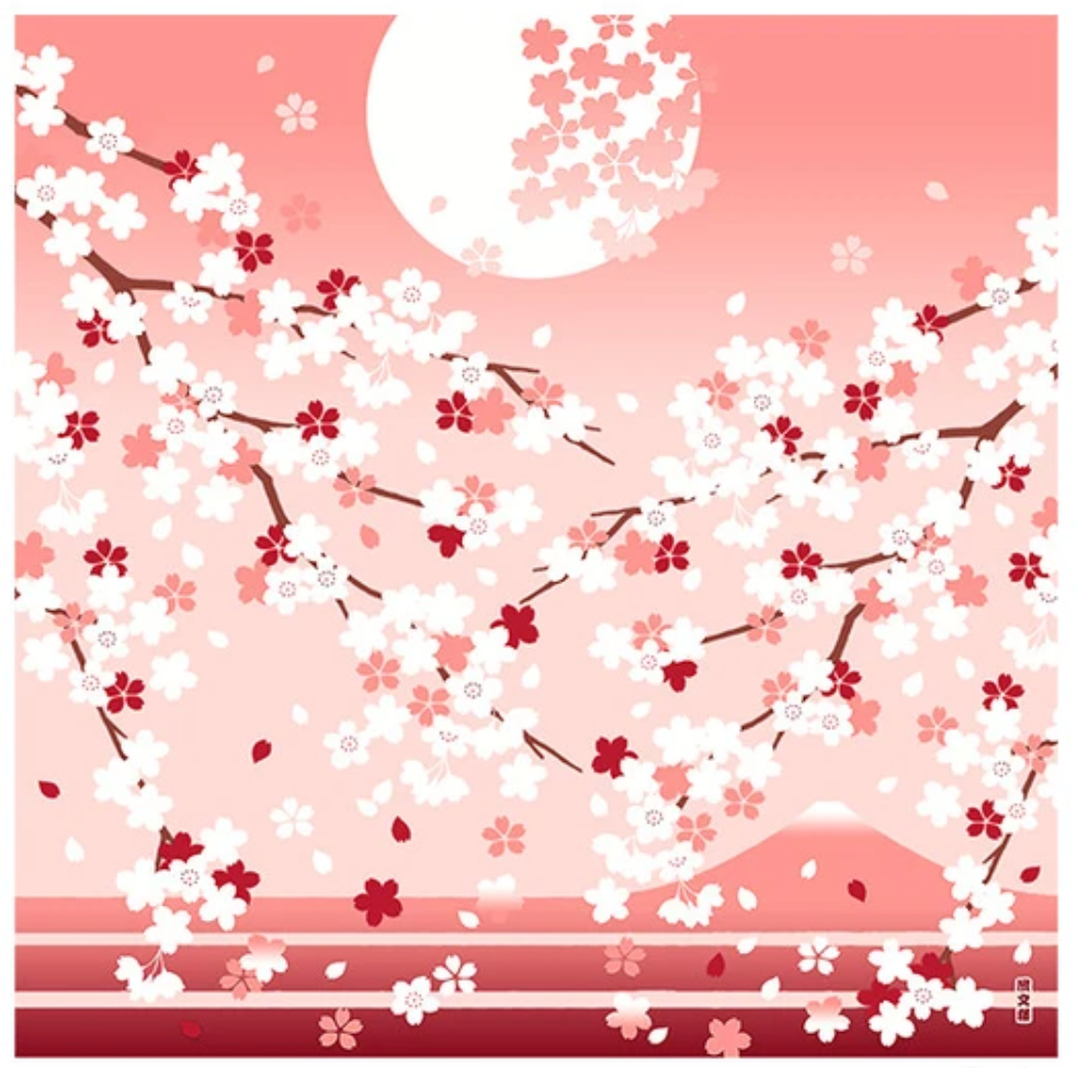Tissu Furoshiki - Fuji et Sakura