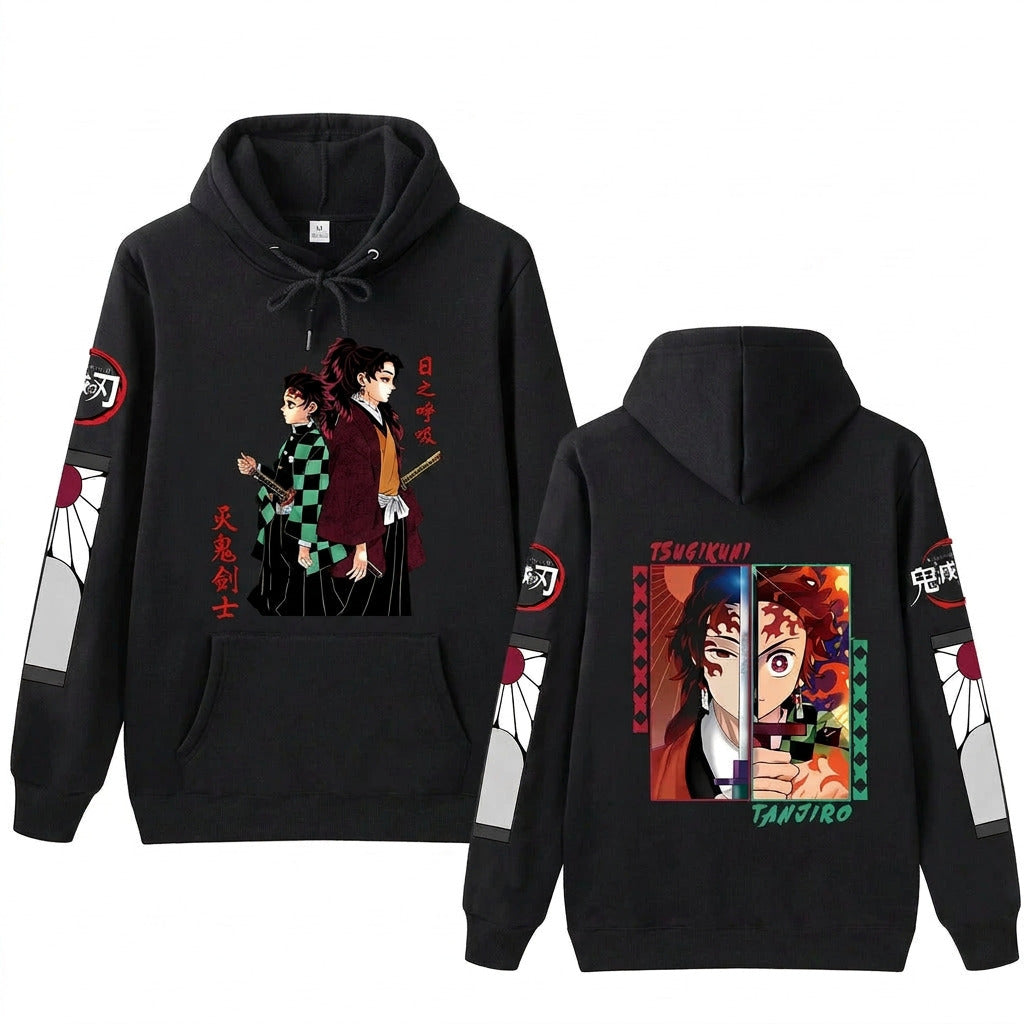 Sweat à capuche manga – Tanjiro & Yoriichi