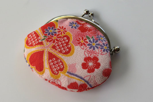 Petite Bourse Gamaguchi - Tissu Japonais Floral