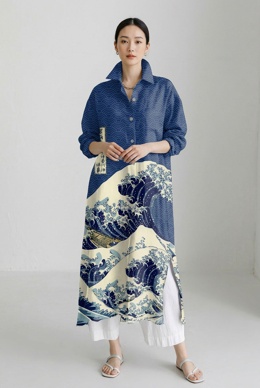 Robe longue - Bleu Nami