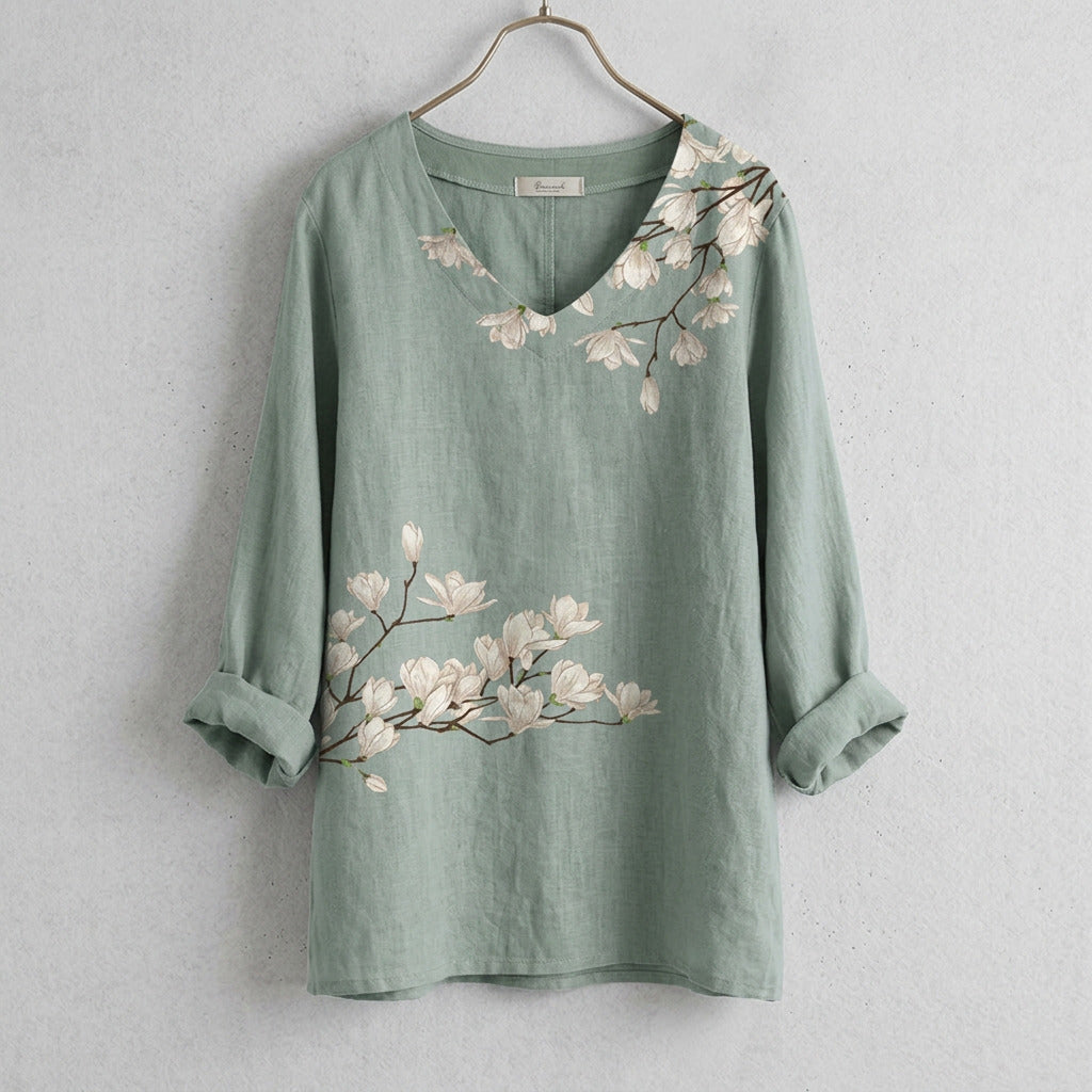 Top manche longue - Bleu Magnolia