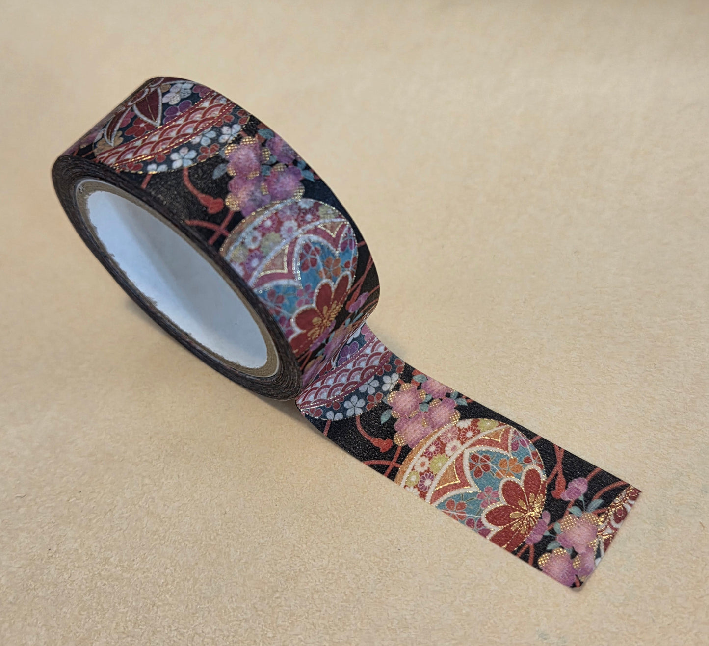 Washi Tape - Balck Temari 15 mm