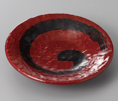 Assiette Creuse Rouge Spirale Ensō – Minoyaki - Japon