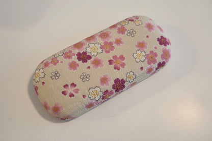 Boîte à Lunettes Rigide - Tissu Japonais Floral