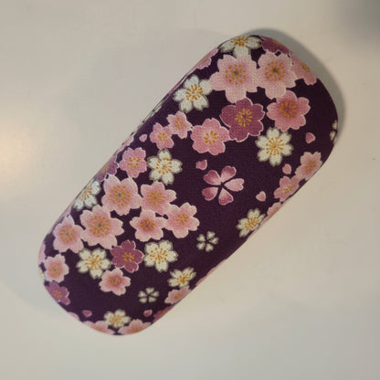 Boîte à Lunettes Rigide - Tissu Japonais Floral
