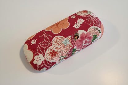 Boîte à Lunettes Rigide - Tissu Japonais Floral