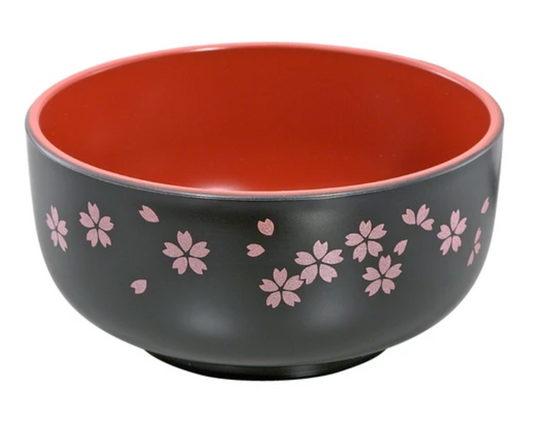 Bol en résine Noir Sakura 13 cm