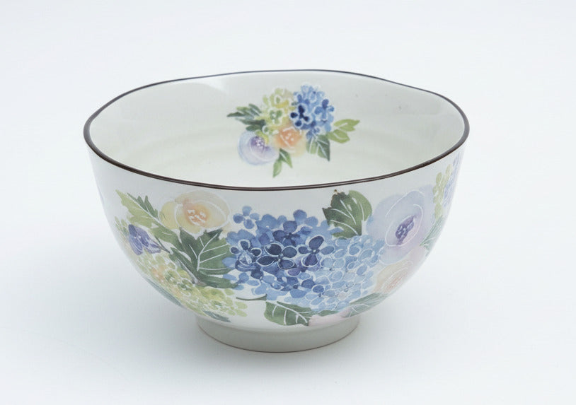 Coffret 5 Bols Floraux — Minoyaki Japon