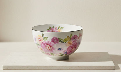 Coffret 5 Bols Floraux — Minoyaki Japon