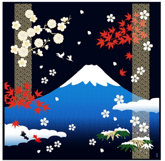 Grand Tissu Furoshiki - Fuyu Fuji 90cm