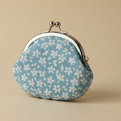 Petite Bourse Gamaguchi - Tissu Japonais Floral