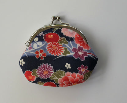 Petite Bourse Gamaguchi - Tissu Japonais Floral