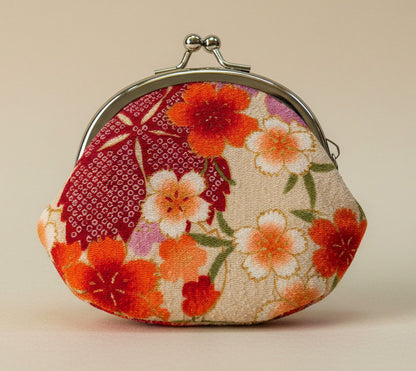 Petite Bourse Gamaguchi - Tissu Japonais Floral