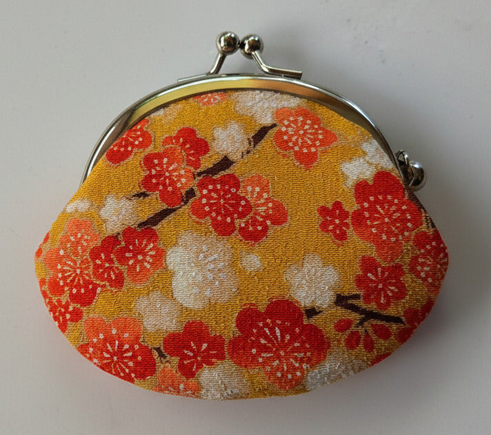 Petite Bourse Gamaguchi - Tissu Japonais Floral