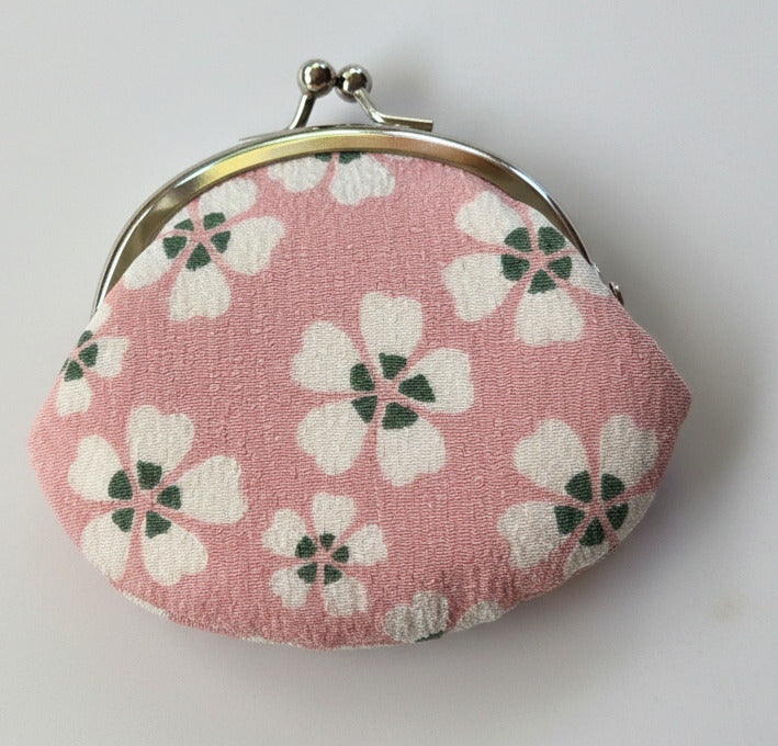 Petite Bourse Gamaguchi - Tissu Japonais Floral