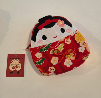 Pochette Poupée Japonaise – Chirimen Kokeshi