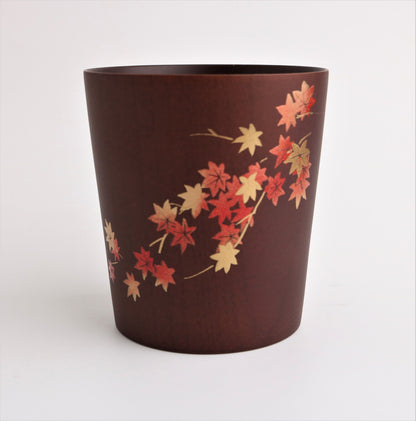 Tasse en bois - Feuilles d'automne