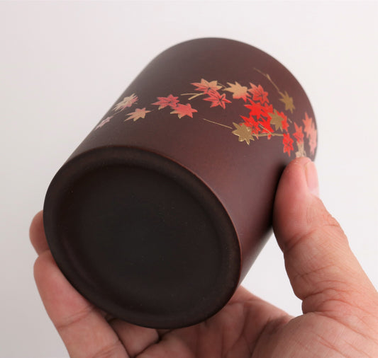 Tasse en bois - Feuilles d'automne