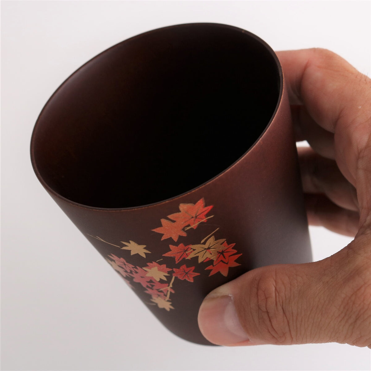 Tasse en bois - Feuilles d'automne