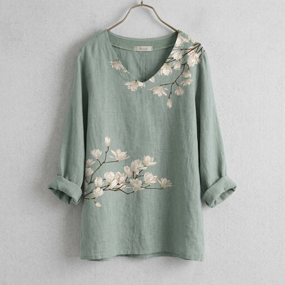 Top manche longue - Bleu Magnolia