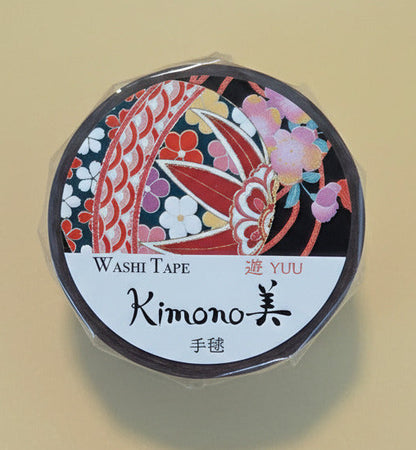 Washi Tape - Balck Temari 15 mm