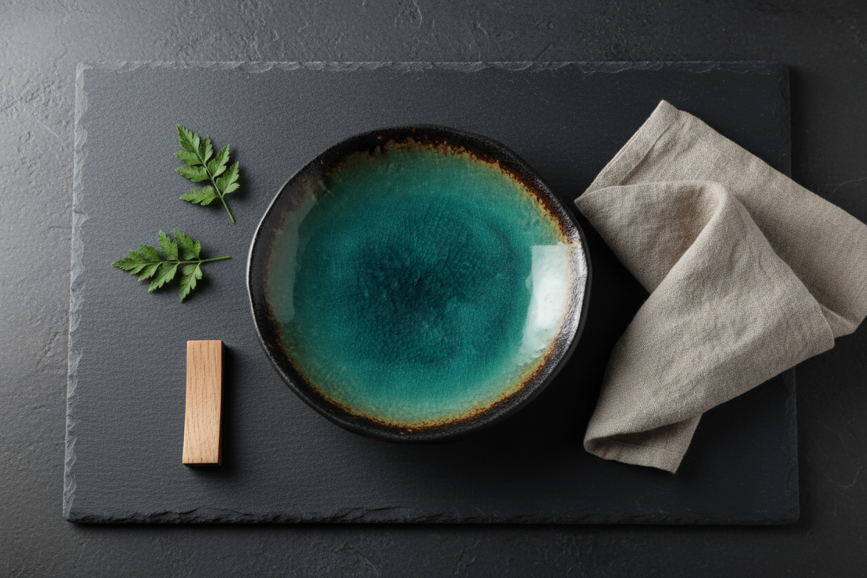 Assiette Minoyaki Shinkai – Image d'ambiance