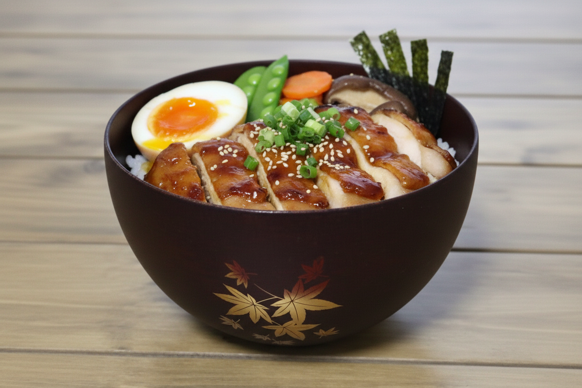 Bol en bois automne avec donburi