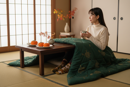 Chaussettes tabi Fleurs d'Automne - Moment kotatsu complet