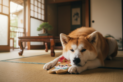 Chaussettes tabi Hachiko - Ambiance avec chien en attente