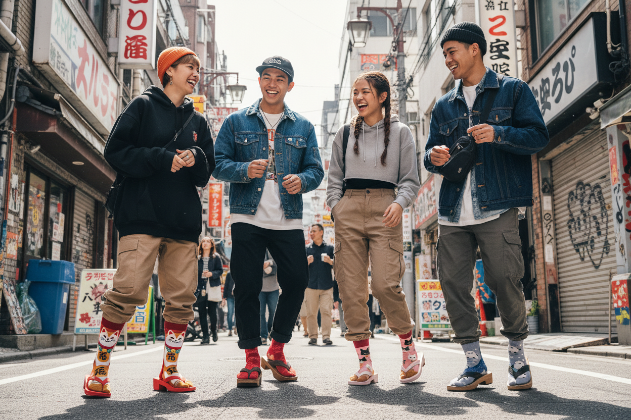 Collection tabi socks cheville - 4 ados en style urbain