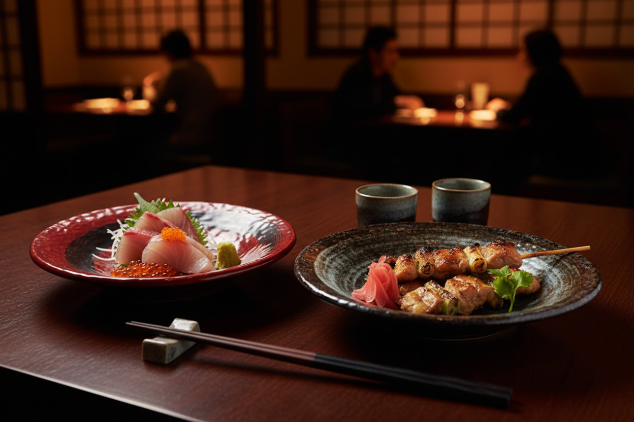 Duo Assiettes Rouge et Noire - Ambiance Restaurant