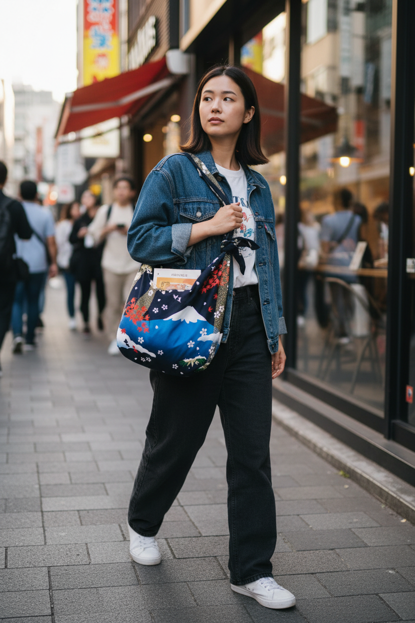 Furoshiki sac réaliste style urbain