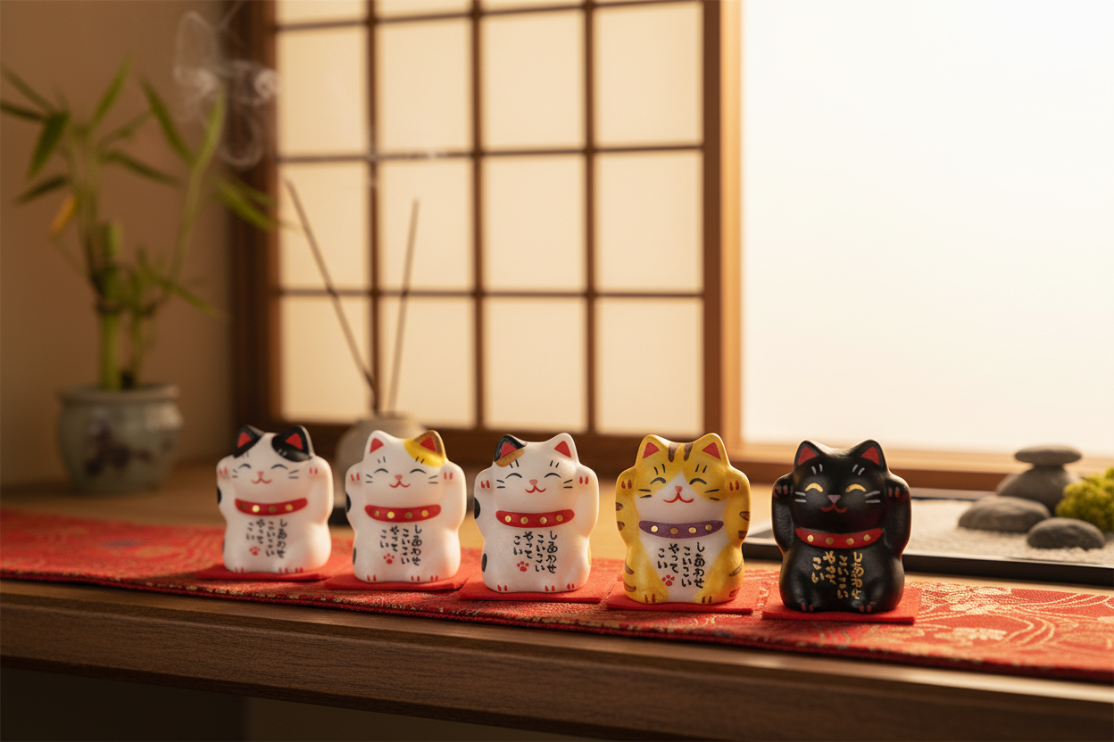 Mini maneki-neko Yakushigama - ambiance japonaise