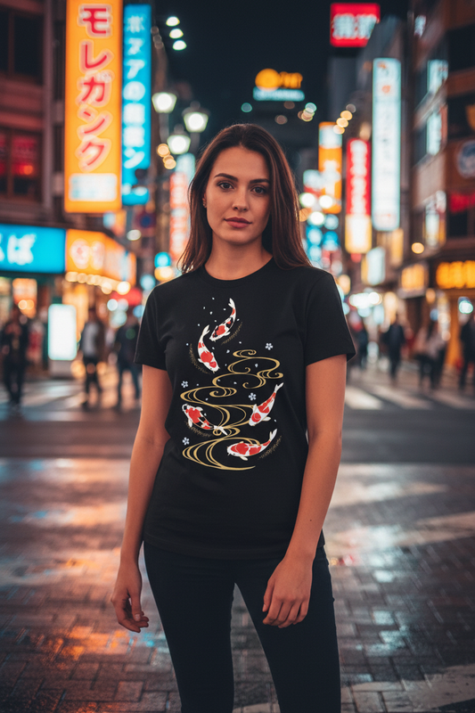 T-shirt carpes koï dans les rues de Shinjuku
