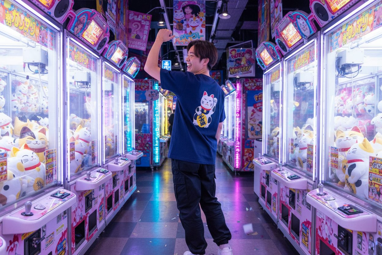T-Shirt Maneki Neko - Arcade Tokyo