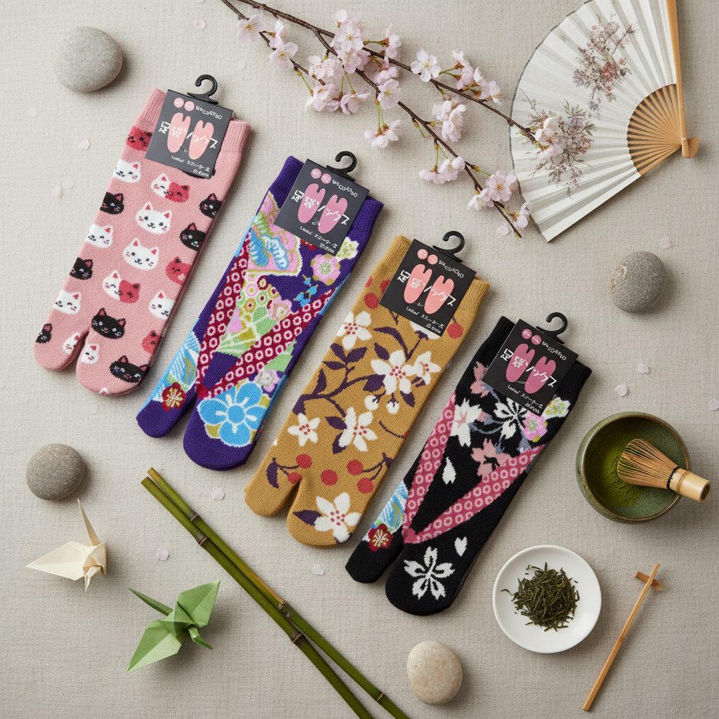 Tabi Socks - Flat lay multicolore
