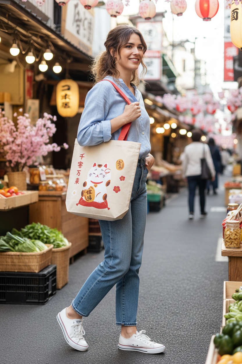 Tote Bag Maneki-Neko - Lifestyle quotidien